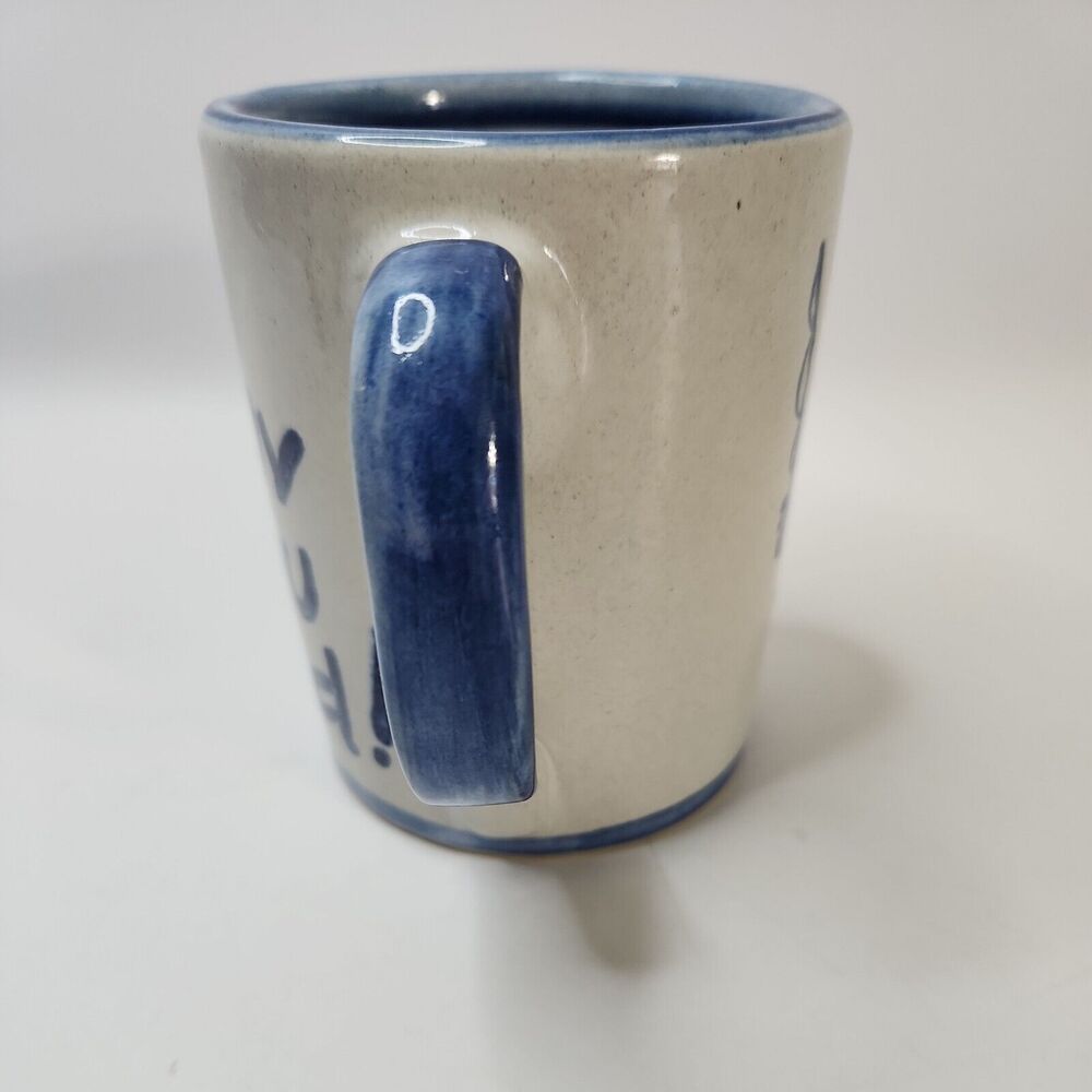 Louisville Stoneware Pottery I Luv You Dad Coffee Mug Child’s Drawing Cup USA - Picture 4 of 9